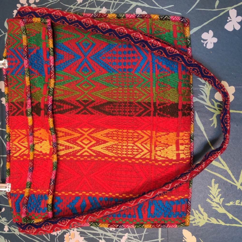 Large Boho SW Woven Crossbody Bag Travel Purse